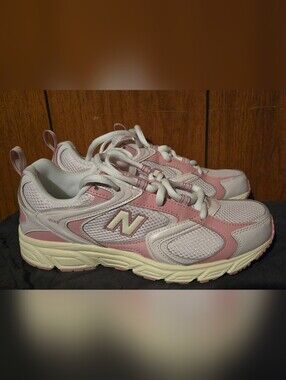 New Balance Women's 408 Pink and White Sneakers
